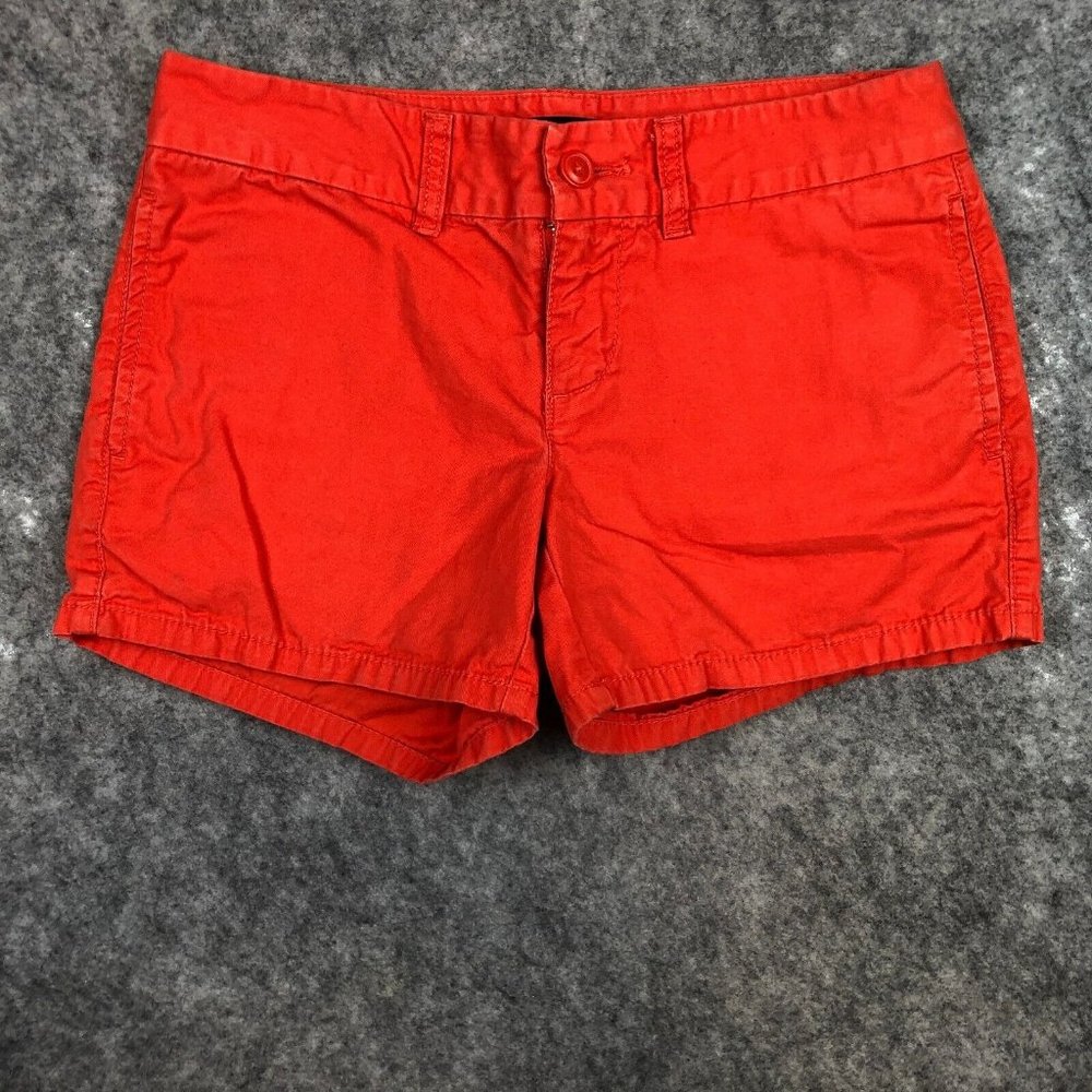GAP Shorts 0 25 Hadley Hot Orange Mid Rise Mini Casual 100 Cotton Womens Faded